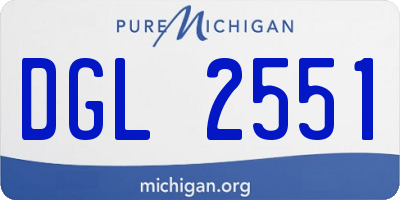 MI license plate DGL2551