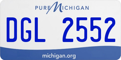 MI license plate DGL2552