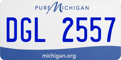 MI license plate DGL2557