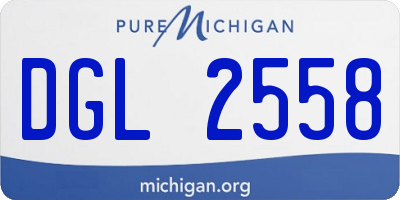 MI license plate DGL2558