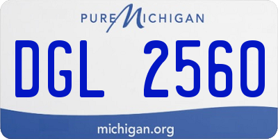 MI license plate DGL2560
