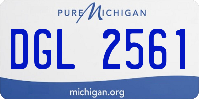 MI license plate DGL2561