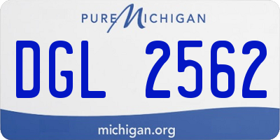 MI license plate DGL2562