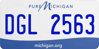 MI license plate DGL2563