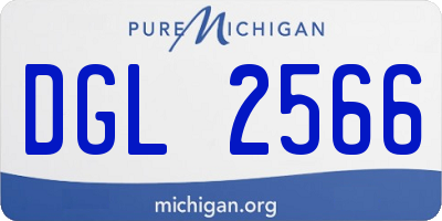 MI license plate DGL2566