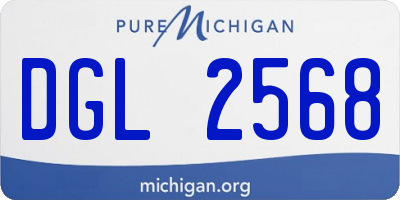 MI license plate DGL2568