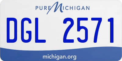 MI license plate DGL2571