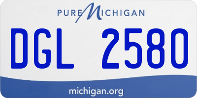 MI license plate DGL2580