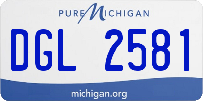 MI license plate DGL2581