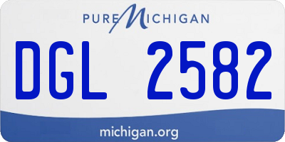 MI license plate DGL2582