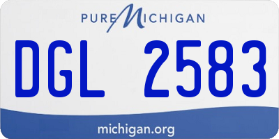 MI license plate DGL2583
