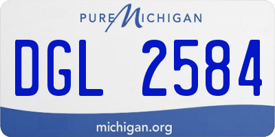 MI license plate DGL2584