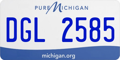 MI license plate DGL2585