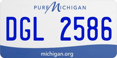 MI license plate DGL2586