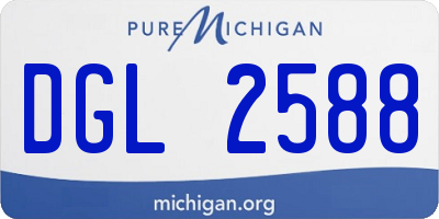 MI license plate DGL2588