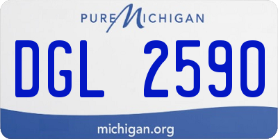 MI license plate DGL2590