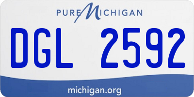 MI license plate DGL2592