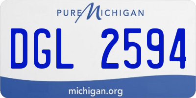 MI license plate DGL2594