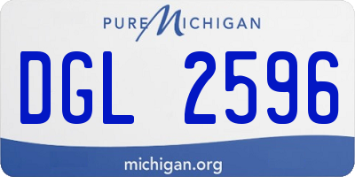 MI license plate DGL2596
