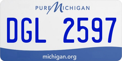 MI license plate DGL2597