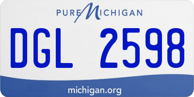 MI license plate DGL2598