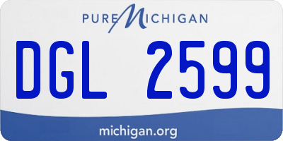 MI license plate DGL2599