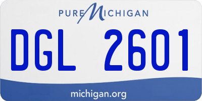MI license plate DGL2601