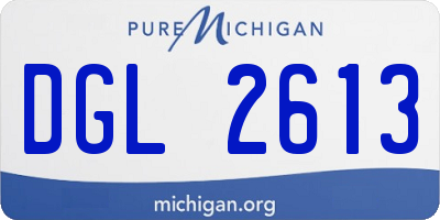 MI license plate DGL2613