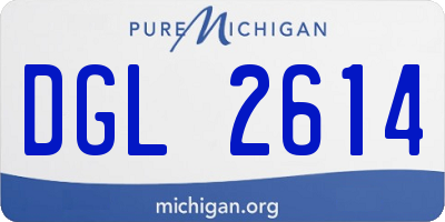 MI license plate DGL2614