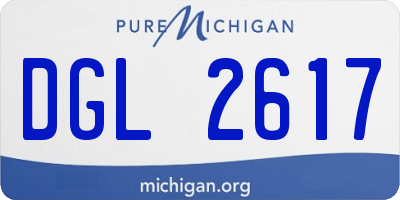 MI license plate DGL2617