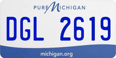 MI license plate DGL2619