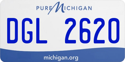 MI license plate DGL2620