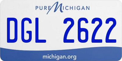 MI license plate DGL2622