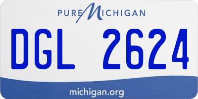 MI license plate DGL2624