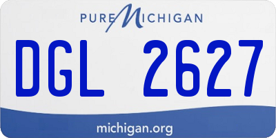 MI license plate DGL2627