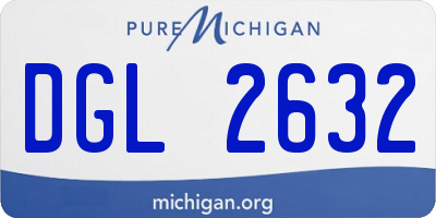 MI license plate DGL2632