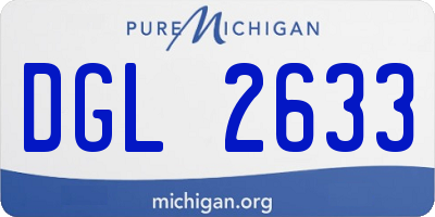 MI license plate DGL2633