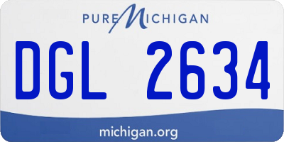 MI license plate DGL2634