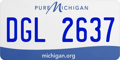 MI license plate DGL2637