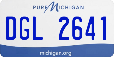 MI license plate DGL2641