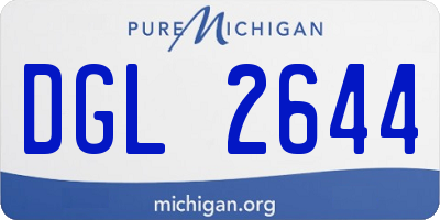 MI license plate DGL2644