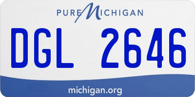 MI license plate DGL2646