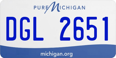 MI license plate DGL2651