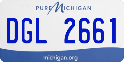 MI license plate DGL2661