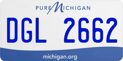 MI license plate DGL2662
