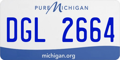 MI license plate DGL2664