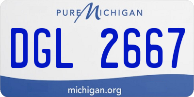 MI license plate DGL2667