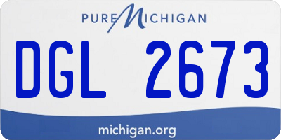 MI license plate DGL2673