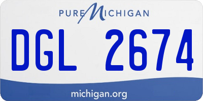 MI license plate DGL2674