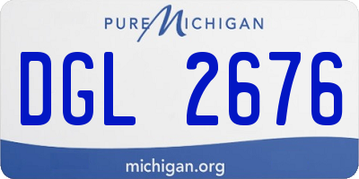 MI license plate DGL2676